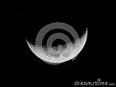 AÂ waxing crescent moon phases of the Moon Stock Photo